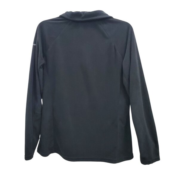 Columbia Women's Black Fleece 1/4 Zip Mock Neck Pullover Base Layer Size L - Picture 5 of 5